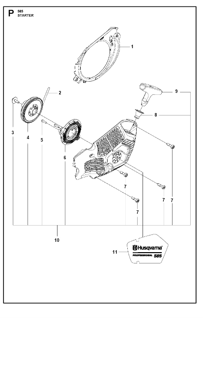 Husqvarna Chainsaw 585 Starter