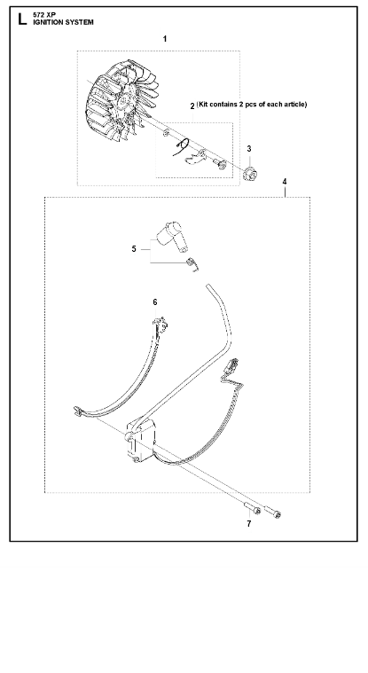 Husqvarna Chainsaw 572 XP Ignition System