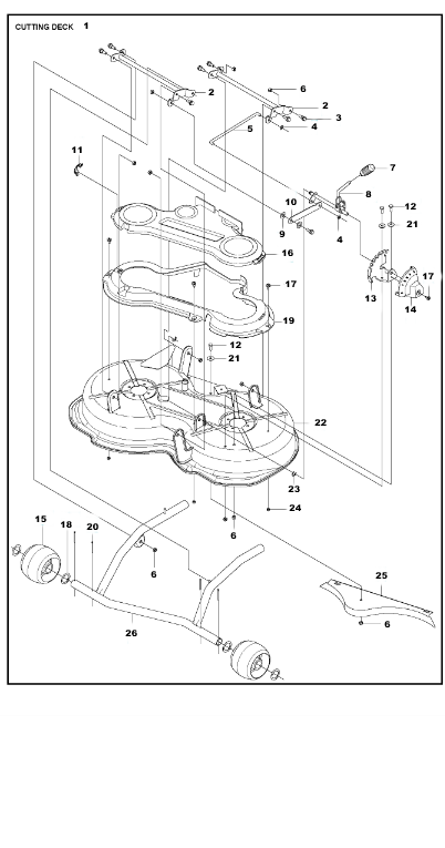Husqvarna Ride-on Mower R112C Mower Deck / Cutting Deck