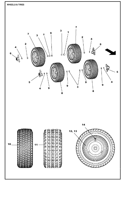 Husqvarna Ride-on Mower R112C Wheels & Tires