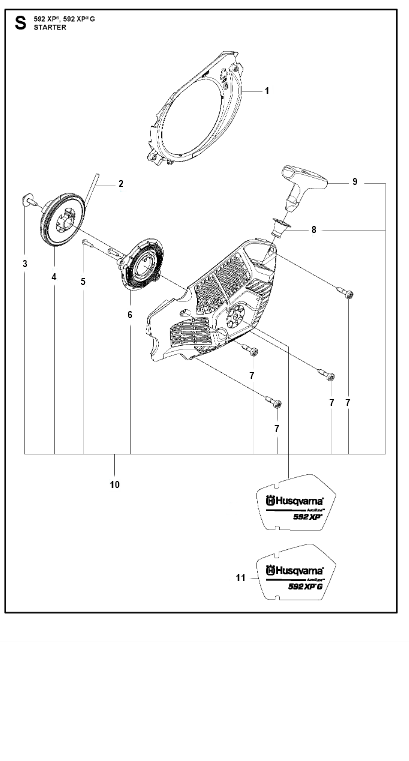 Husqvarna Chainsaw 592 XP G Starter