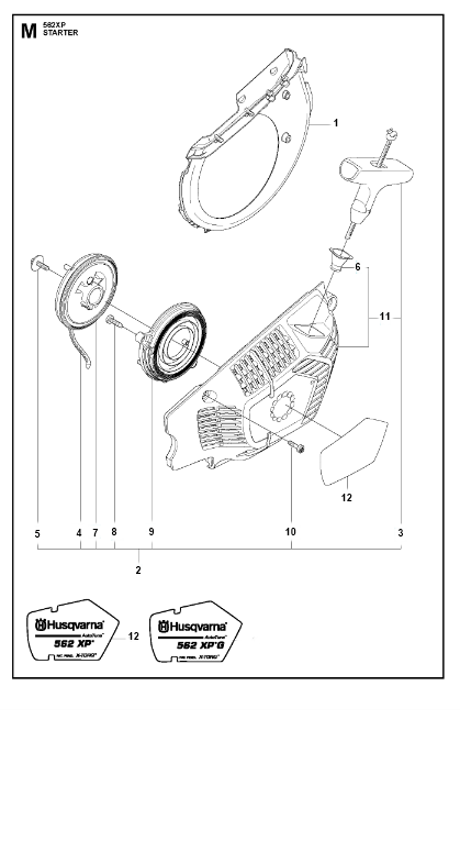 Husqvarna Chainsaw 562 XP Starter
