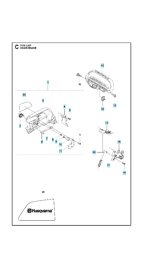 Husqvarna Chainsaw T535i XP Chain Brake