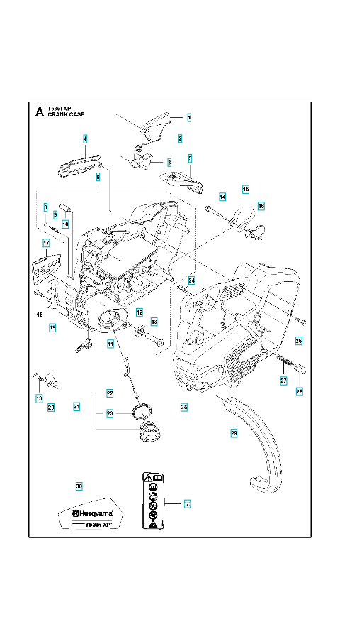 Husqvarna Chainsaw T535i XP Crankcase