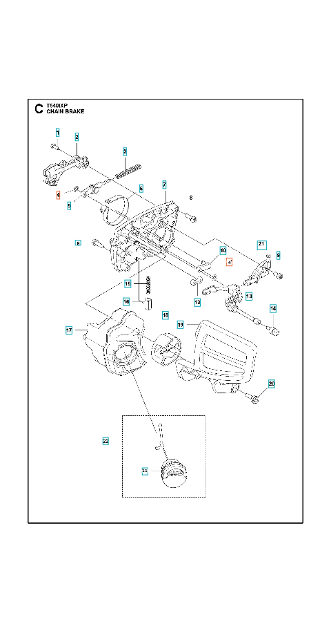 Husqvarna Chainsaw T540i XP Chain Brake