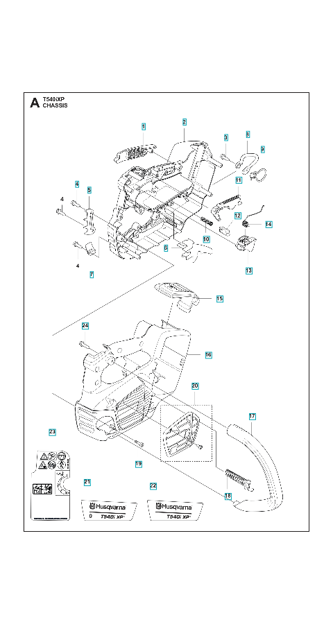 Husqvarna Chainsaw T540i XP Chassis