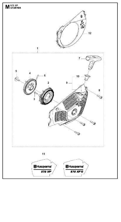 Husqvarna Chainsaw 572 XP Starter