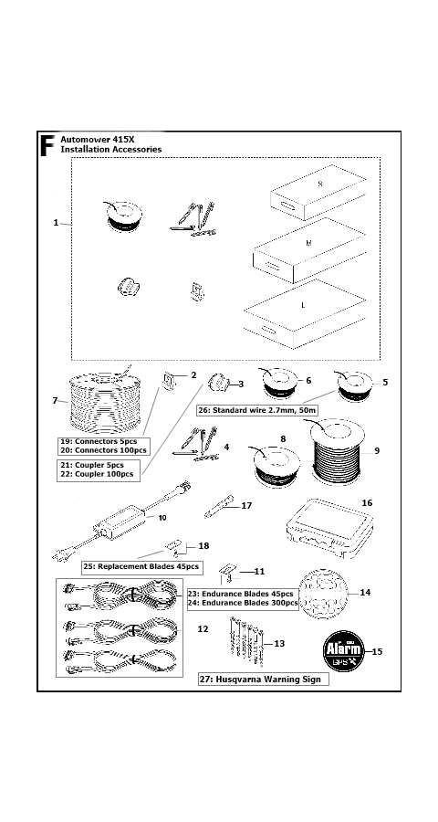 Automower 415X Installation Accessories