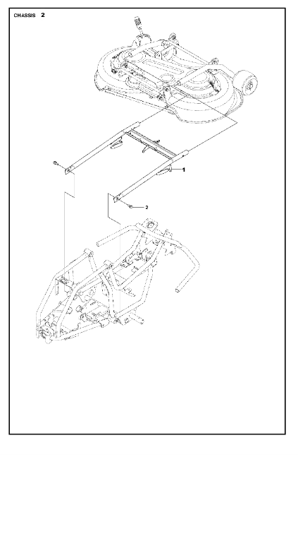 Husqvarna Ride-on Mower R112C Chassis Rear