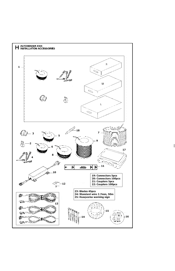 Automower 430X Installation Accessories