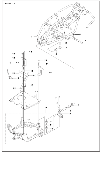 Husqvarna Ride-on Mower R112C Chassis Rear (2)