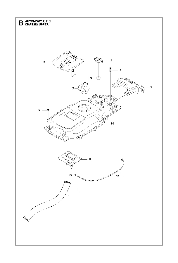 Automower 115H Chassis Upper