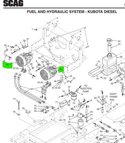 Scag Genuine Part - PUMP RH - BDP16 - Part Number: 483100