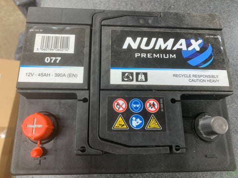 077 NUMAX CAR BATTERY (12V / 45AH)