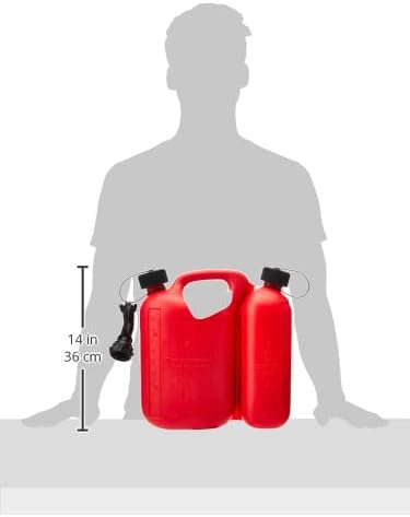 Oregon 562407 Red Combi-Can, 5 Litres Fuel and 3 Litres Oil