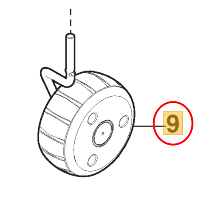 Genuine Stiga / Mountfield Parts - Front Wheel Assembly Robot Mower - P/N: 381007825/2