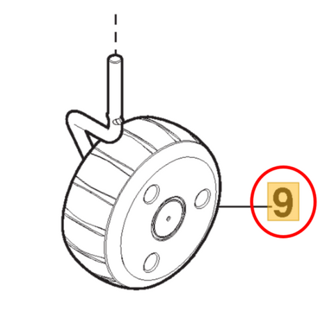 Genuine Stiga / Mountfield Parts - Front Wheel Assembly Robot Mower - P/N: 381007825/2