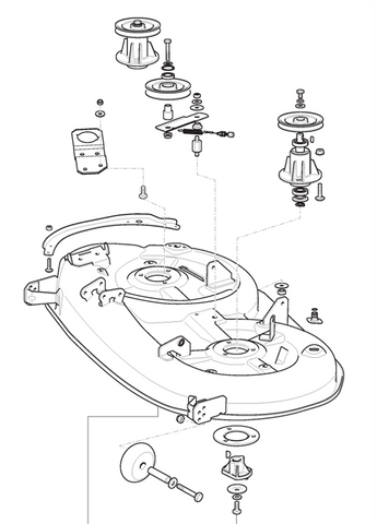Stiga / Mountfield Genuine Parts - CUTTER DECK ASSEMBLY [BLACK] SD108 - P/N: 382565107/0