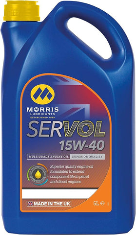 Morris Lubricants SERVOL PERF PLUS 5LTR 15W-40 - Part Number = 15W/40-5 - (Genuine Part)