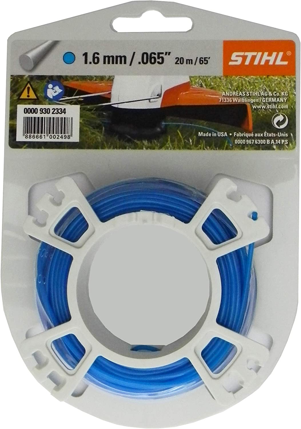 Stihl Round Mowing Line round Ø 1.6 mm x 19,0 m Blue