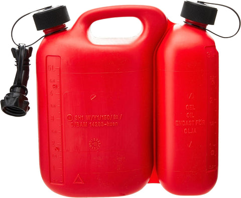 Oregon 562407 Red Combi-Can, 5 Litres Fuel and 3 Litres Oil
