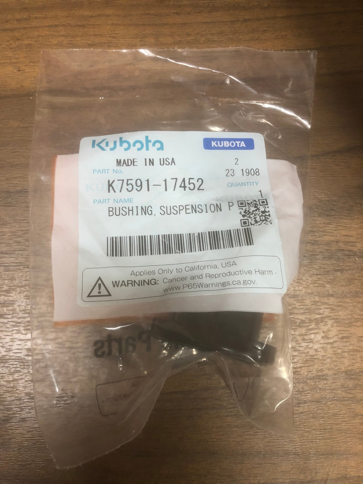 Kubota Genuine Part - BUSH - PN: K759117452