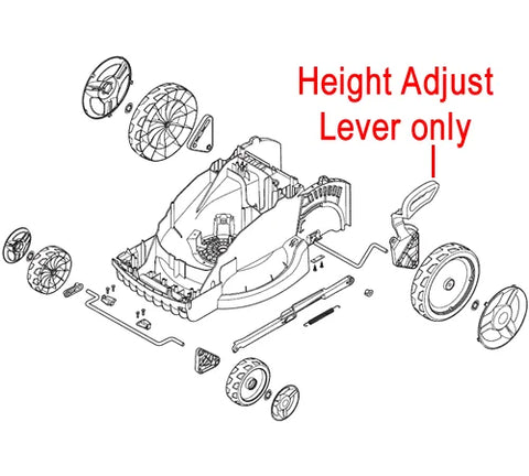 Mountfield Princess 38 42 Height Adjust Lever