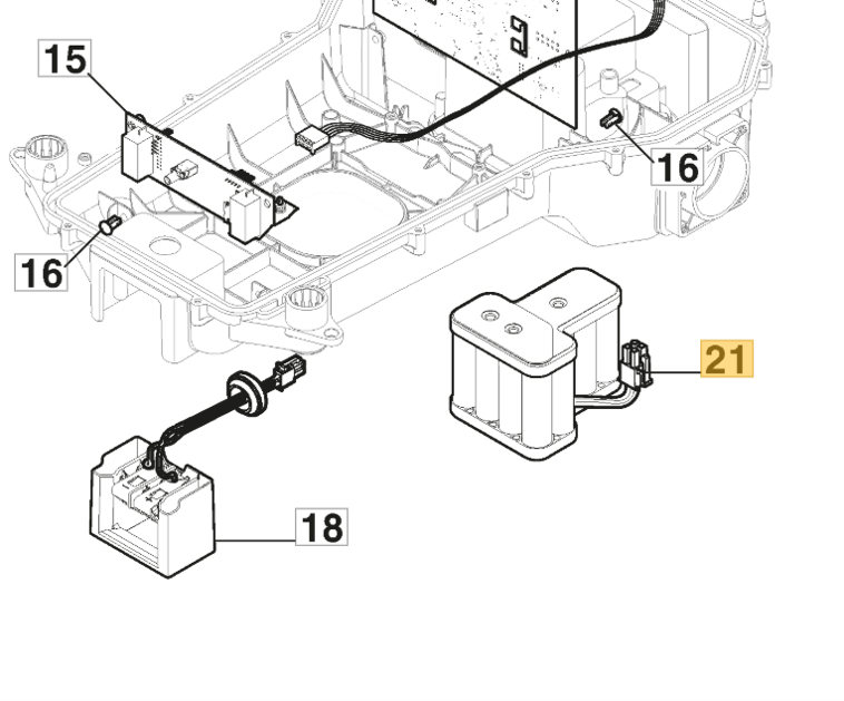 Stiga / Mountfield Genuine Parts - BATTERY PACK RB2525 25V-2.5Ah - P/N: 381600607/0