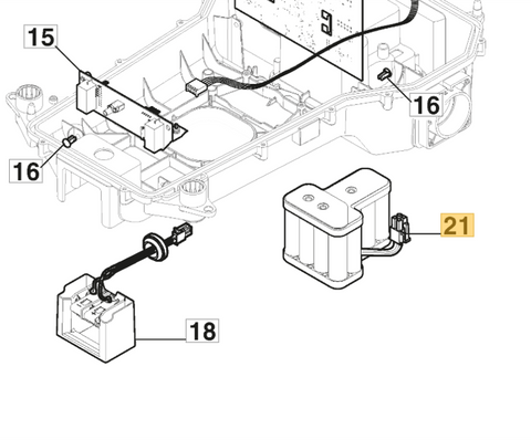 Stiga / Mountfield Genuine Parts - BATTERY PACK RB2525 25V-2.5Ah - P/N: 381600607/0