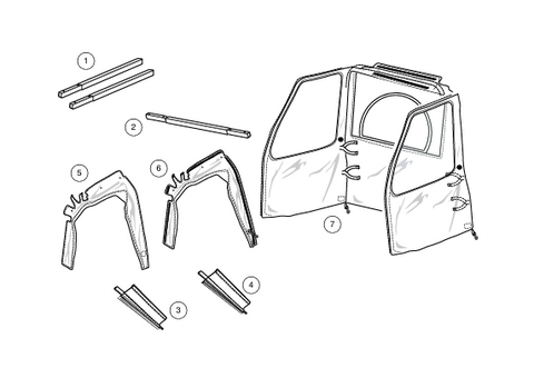 Club Car OEM Enclosure Kit – White | Carryall 500 / 550 / 700 / 900 | Part No. 105124301