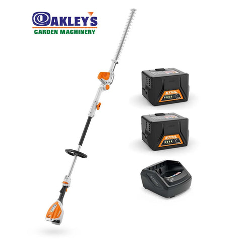 Stihl HLA 56 Long Reach Battery Hedge Trimmer. Including 2 X AK 20 Batteries & 1 X AL 101 Charger