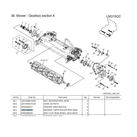 Baroness ROLLER BEARING - Part Number = K0631302040 - (Genuine Part)