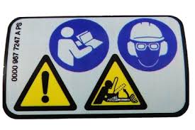 Stihl Warning pictogram MS - Genuine Part (0000 967 3662)