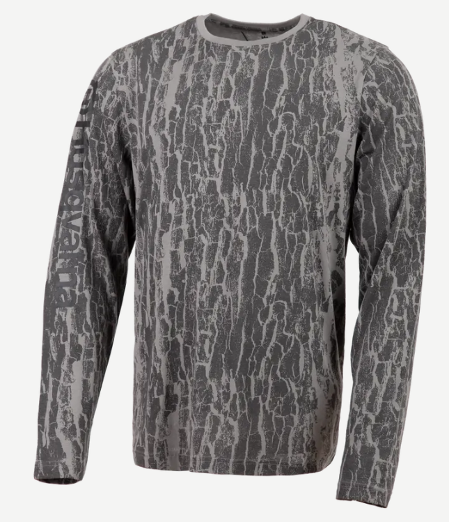 Husqvarna T-Shirt Long Sleeve Bark Camo Grey XXL