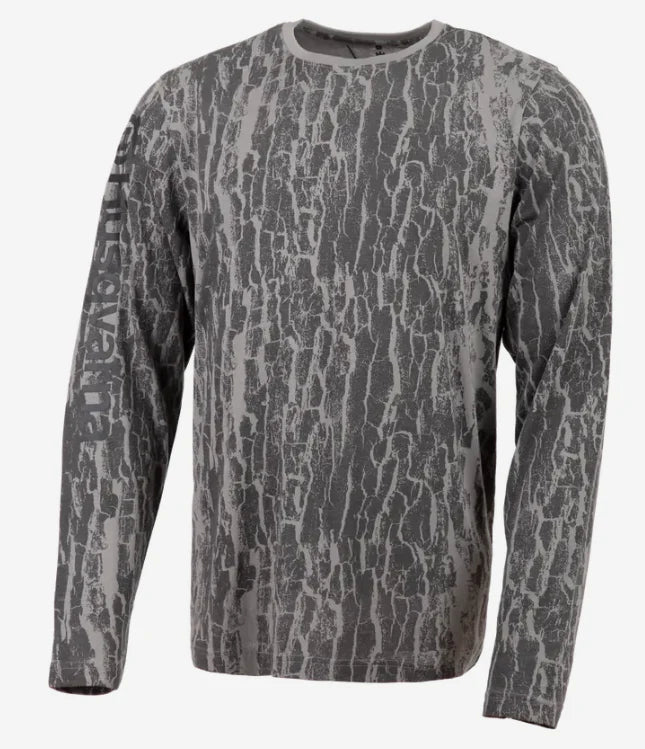 Husqvarna T-Shirt Long Sleeve Bark Camo Grey XS